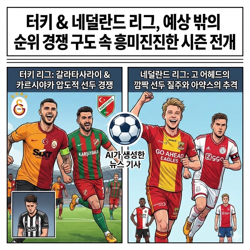 터키 리그 갈라타사라이 카르시야카 선두 경쟁 치열네